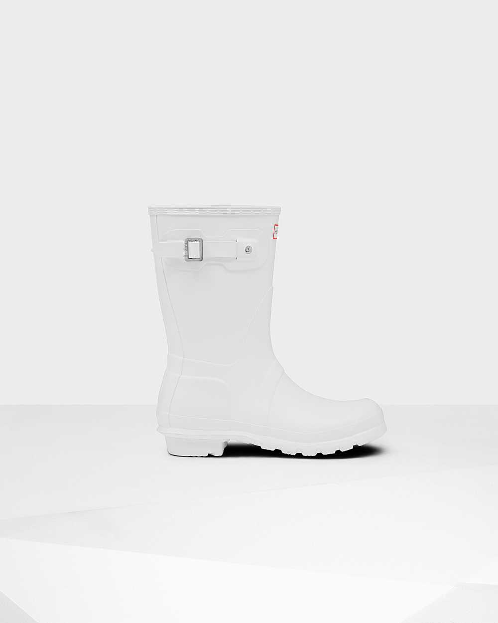 Botas De Agua Mujer - Hunter Original Short Mid-Calf Blancas - JRGNXL-560 - Blancas